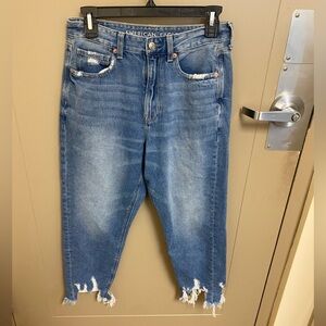 American Eagle Outfitters X-Short High Rise Denim Jeans Blue Capri 6